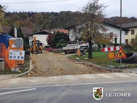 Izvaja se rekonstrukcija Vrtne in Volkmerjeve ulice v Ljutomeru 1